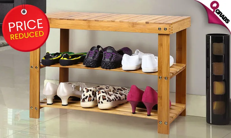 2-Tier Wooden Shoe Rack!